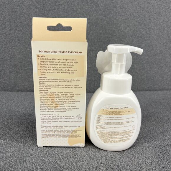 Complexion Boutik Soy Milk‎ Brightening Eye Cream & Bubble Face Wash PH Balanced - Picture 3 of 10